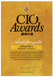 CIO Awards for Project of the year to Bankgirot 2013