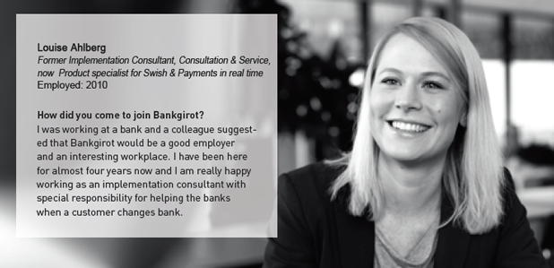 Louise Jerning, Implementation Consultant, Consultation and Service, Bankgirot